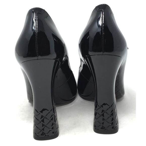 Bottega Veneta Women's Sz 39.5/9. 5 Black Patent Leather Cut Out Mary Jane Heels - Picture 6 of 8